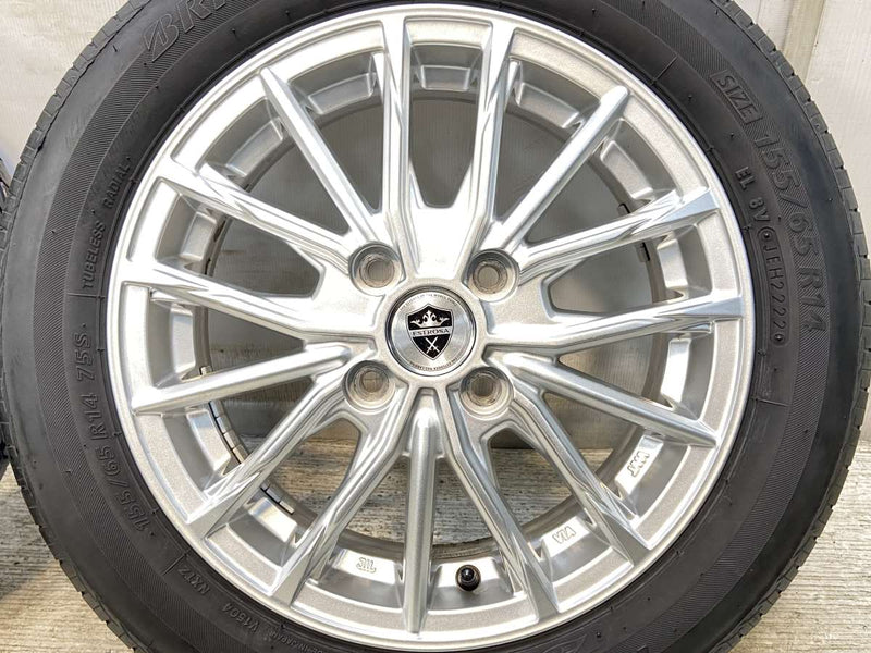 ブリヂストン ネクストリー 155/65R14  /　 ESTROSA 4.5J+44 100-4穴 4本