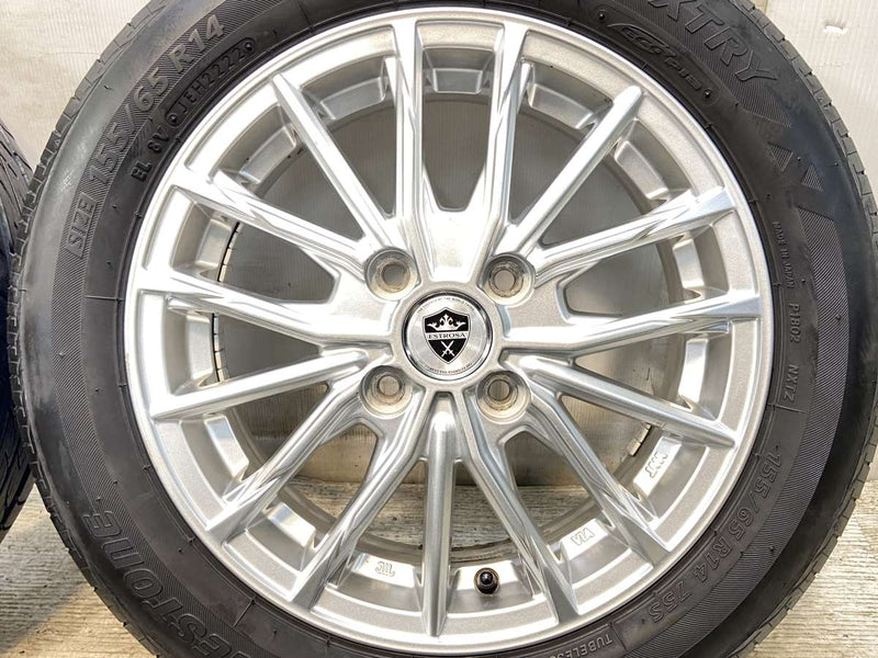 ブリヂストン ネクストリー 155/65R14  /　 ESTROSA 4.5J+44 100-4穴 4本