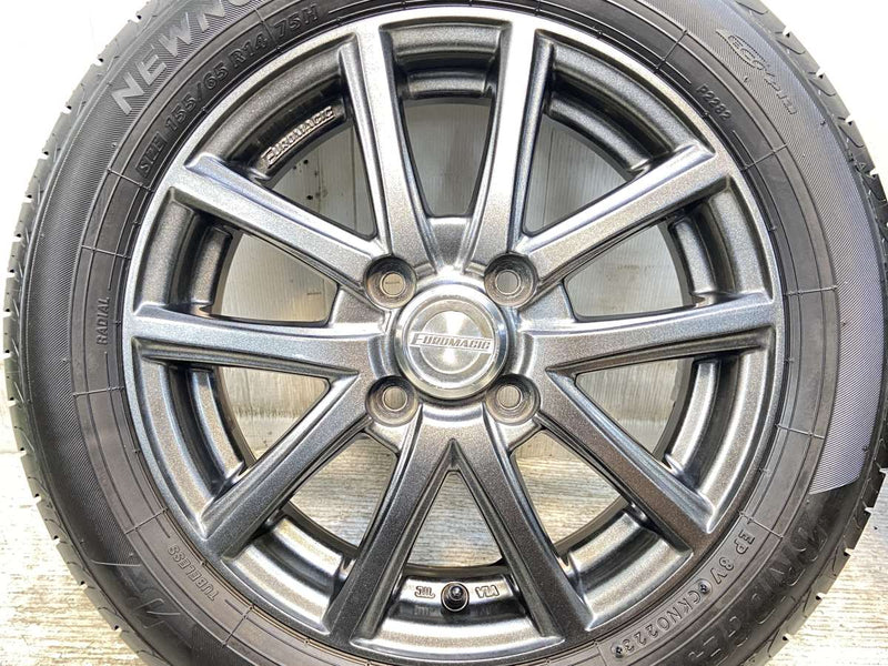 ブリヂストン NEWNO 155/65R14  /　 ユーロ マジック 4.5J+45 100-4穴 4本