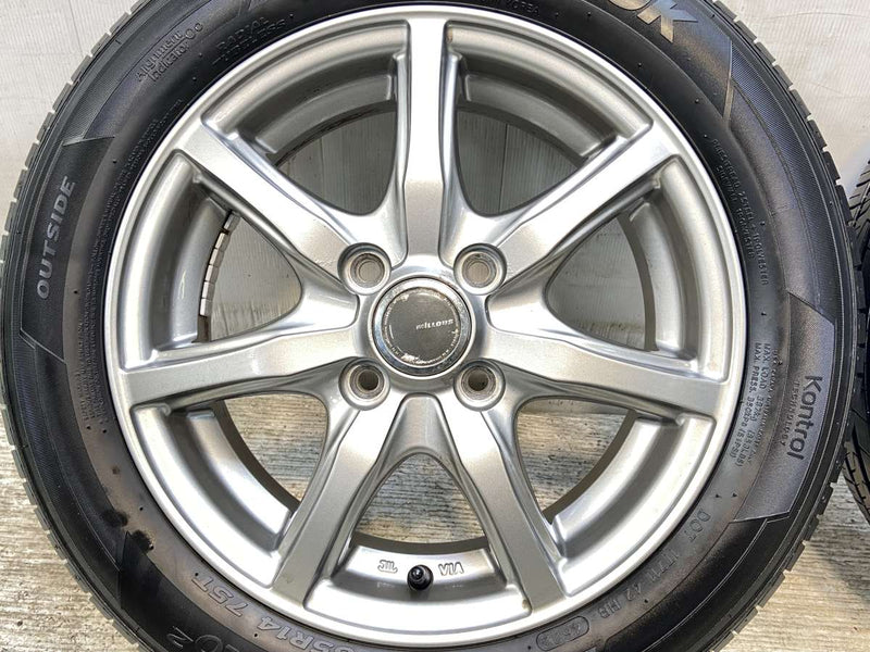 ハンコック KINERGY ECO2 155/65R14  /　 MILLOUS 4.5J+45 100-4穴 4本