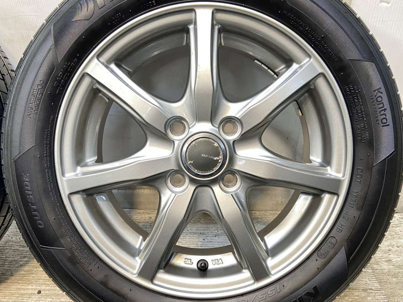 ハンコック KINERGY ECO2 155/65R14  /　 MILLOUS 4.5J+45 100-4穴 4本