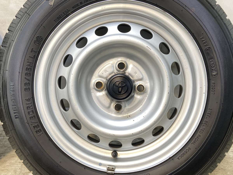 ダンロップ エナセーブ VAN01 155/80R14 88/86LT /トヨタ純正 AL 5.0J+39 100-4穴 4本