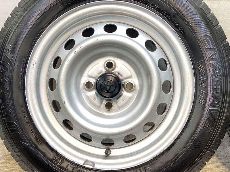 ダンロップ エナセーブ VAN01 155/80R14 88/86LT /トヨタ純正 AL 5.0J+ 100-4穴 4本