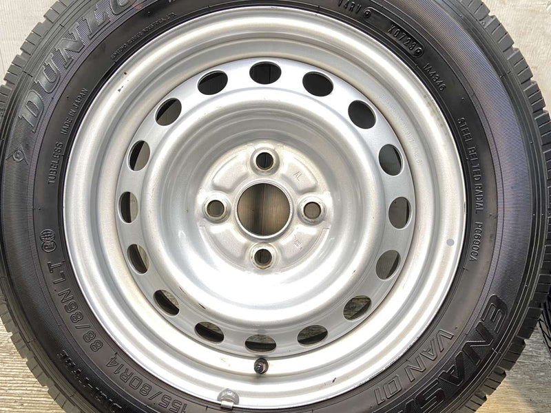 ダンロップ エナセーブ VAN01 155/80R14 88/86LT /トヨタ純正 AL 5.0J+39 100-4穴 4本
