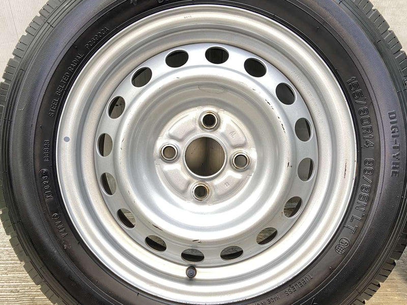 ダンロップ エナセーブ VAN01 155/80R14 88/86LT /トヨタ純正 AL 5.0J+39 100-4穴 4本