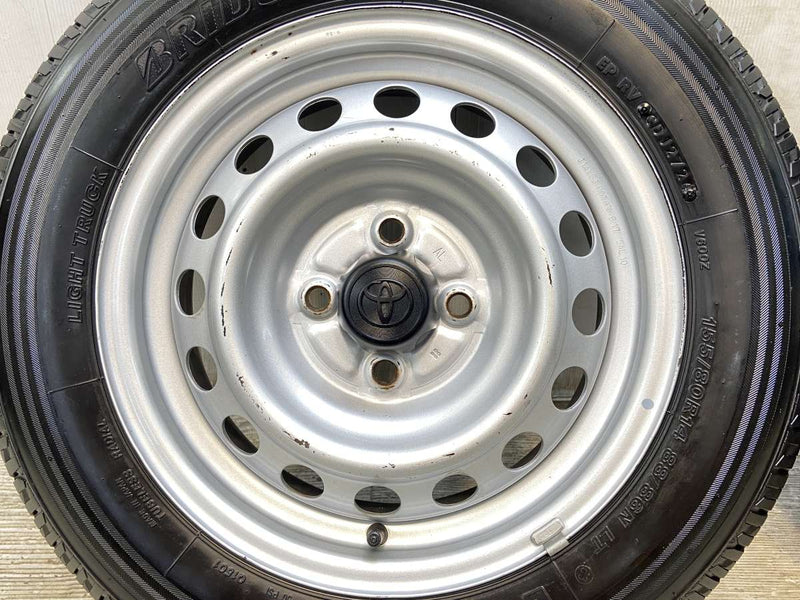 ブリヂストン V600 155/80R14 88/86LT /トヨタ純正 AL 5.0J+39 100-4穴 4本