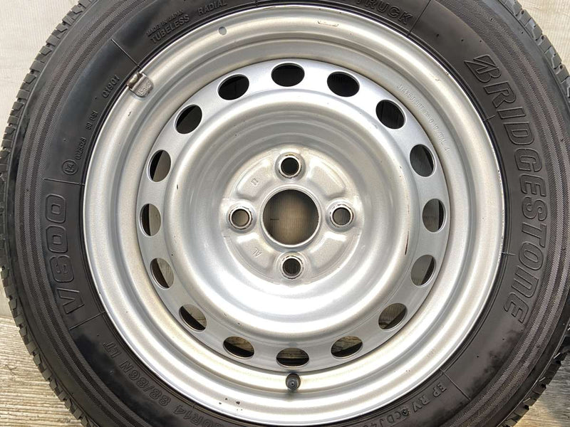 ブリヂストン V600 155/80R14 88/86LT /トヨタ純正 AL 5.0J+39 100-4穴 4本