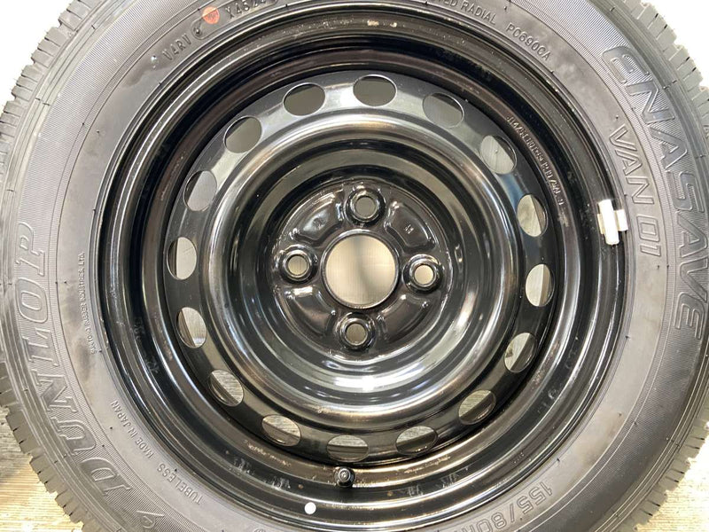 ダンロップ エナセーブ VAN01 155/80R14 88/86LT /トヨタ純正 AL 5.0J+39 100-4穴 4本