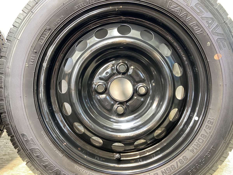 ダンロップ エナセーブ VAN01 155/80R14 88/86LT /トヨタ純正 AL 5.0J+39 100-4穴 4本