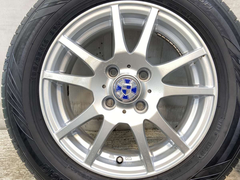 オートバックス マックスラン　エフィシア 185/65R14  /　 G MACH 5.5J+45 100-4穴 4本