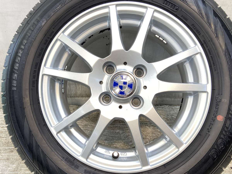 オートバックス マックスラン　エフィシア 185/65R14  /　 G MACH 5.5J+45 100-4穴 4本