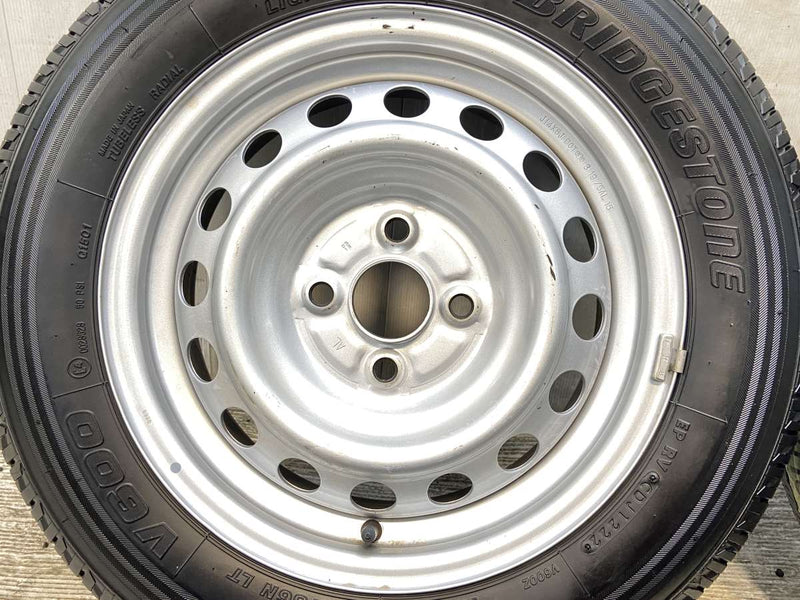 ブリヂストン V600 155/80R14 88/86LT /トヨタ純正 AL 5.0J+39 100-4穴 4本