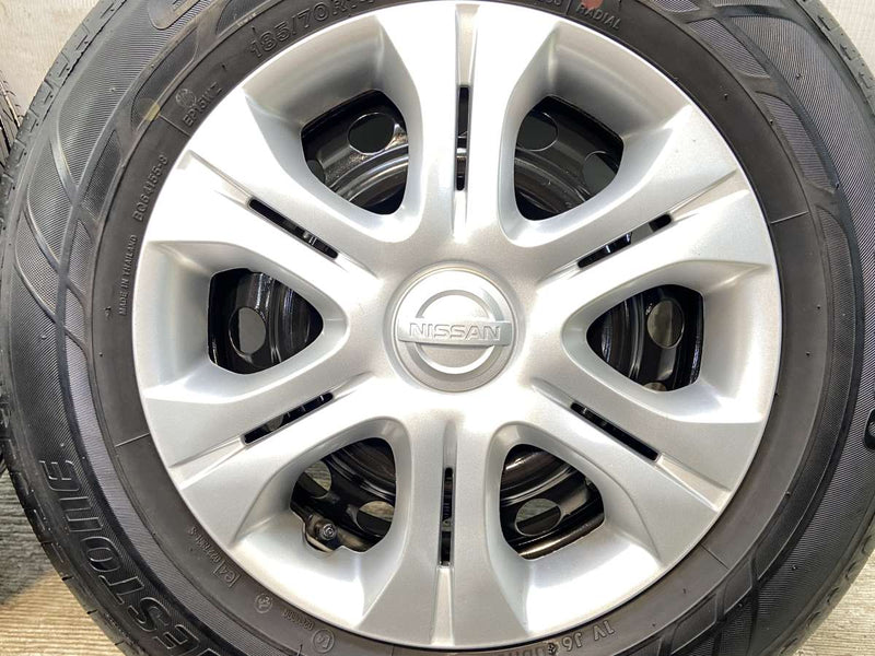 ブリヂストン エコピア EP150 185/70R14  /日産純正  5.5J+ 100-4穴 4本