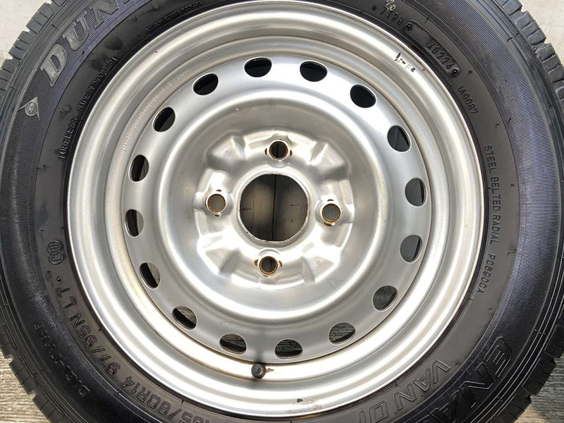 ダンロップ エナセーブ VAN01 165/80R14 97/95LT /日産純正  5.0J+ 114.3-4穴 4本
