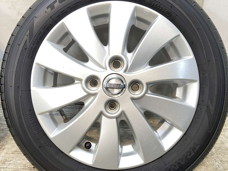 トーヨータイヤ トランパス Luk 155/65R14  /日産純正  4.5J+45 100-4穴 4本