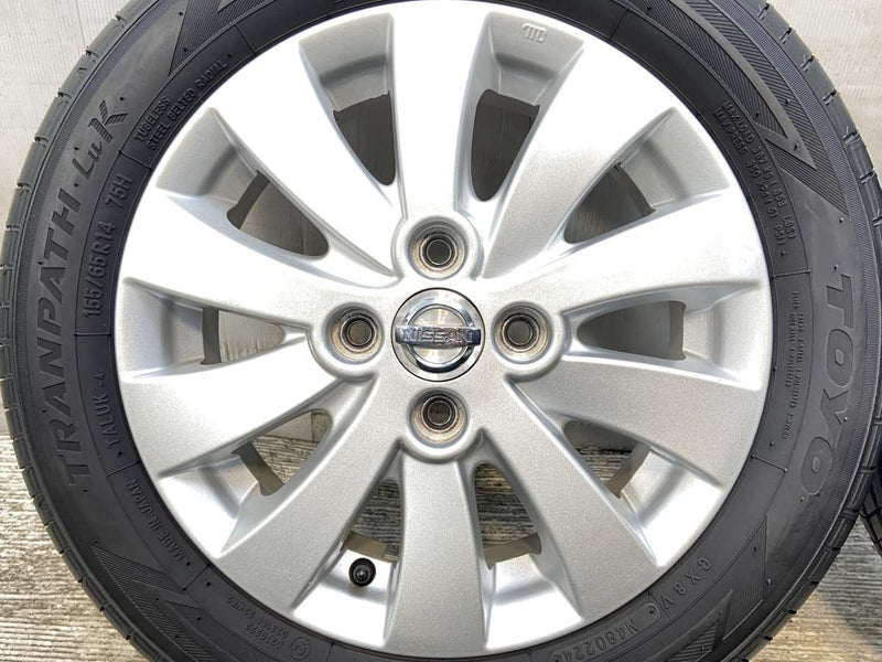 トーヨータイヤ トランパス Luk 155/65R14  /日産純正  4.5J+45 100-4穴 4本