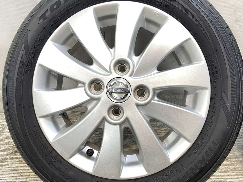 トーヨータイヤ トランパス Luk 155/65R14  /日産純正  4.5J+45 100-4穴 4本