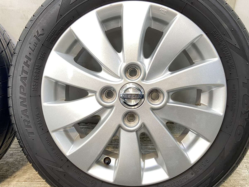 トーヨータイヤ トランパス Luk 155/65R14  /日産純正  4.5J+45 100-4穴 4本