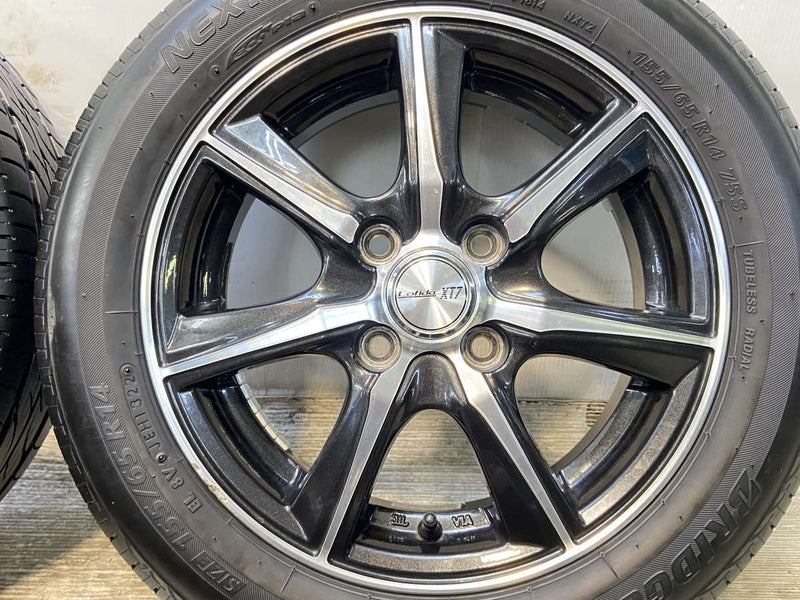 ブリヂストン ネクストリー 155/65R14  /　 LOFIDA XT7 4.5J+45 100-4穴 4本