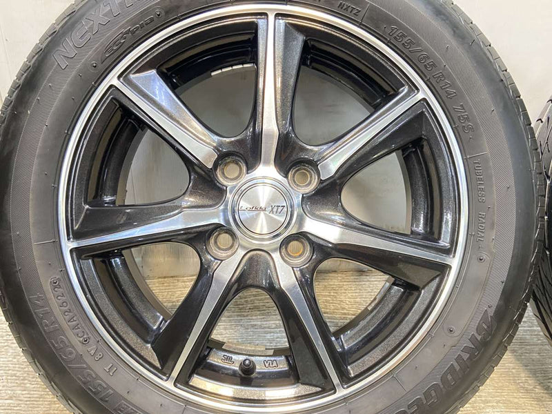ブリヂストン ネクストリー 155/65R14  /　 LOFIDA XT7 4.5J+45 100-4穴 4本