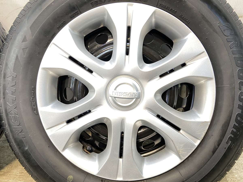 ブリヂストン ネクストリー 185/70R14  /日産純正  5.5J+ 100-4穴 4本