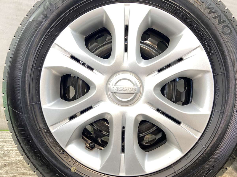 ブリヂストン NEWNO 185/70R14  /日産純正  5.5J+ 100-4穴 4本