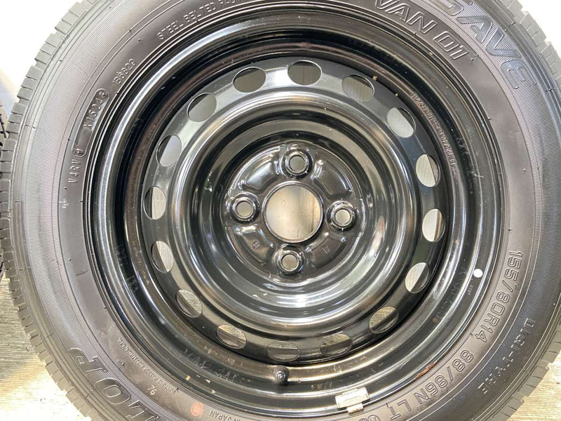 ダンロップ エナセーブ VAN01 155/80R14 88/86LT /　  5.0J+ 100-4穴 4本