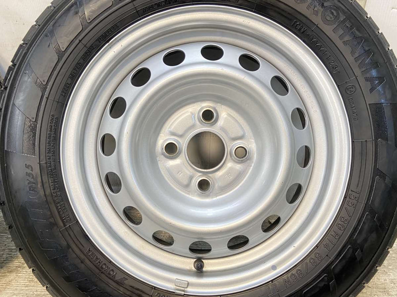ヨコハマ ブルーアースVAN RY55 155/80R14 88/86LT /トヨタ純正 AL 5.0J+39 100-4穴 4本