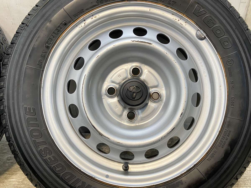 ブリヂストン V600 155/80R14 88/86LT /トヨタ純正 AL 5.0J+39 100-4穴 4本