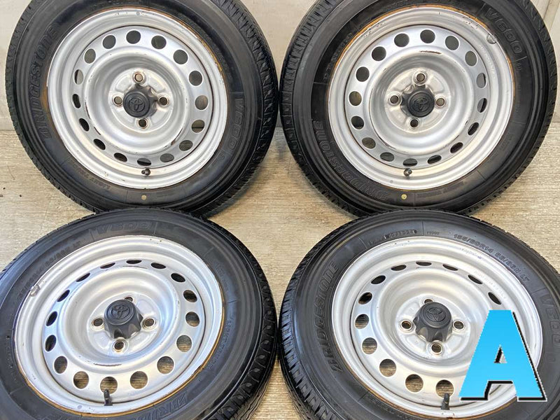 ブリヂストン V600 155/80R14 88/86LT /トヨタ純正 AL 5.0J+39 100-4穴 4本