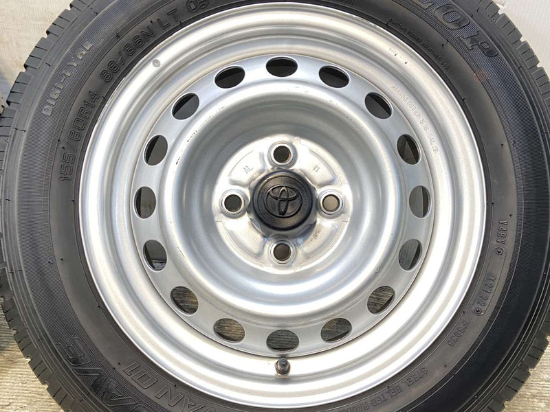 ダンロップ エナセーブ VAN01 155/80R14 88/86LT /トヨタ純正 AL 5.0J+39 100-4穴 4本