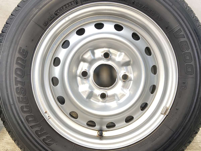 ブリヂストン V600 165/80R14 97/95LT /日産純正  5.0J+ 114.3-4穴 4本