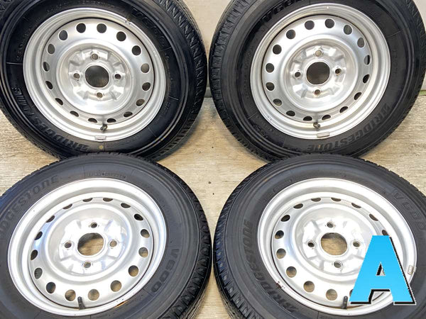 ブリヂストン V600 165/80R14 97/95LT /日産純正  5.0J+ 114.3-4穴 4本