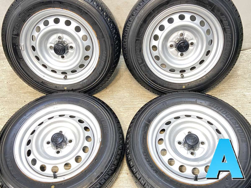 ブリヂストン V600 155/80R14 88/86LT /トヨタ純正 AL 5.0J+39 100-4穴 4本