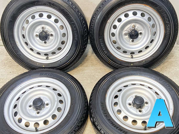 ブリヂストン V600 155/80R14 88/86LT /トヨタ純正 AL 5.0J+39 100-4穴 4本