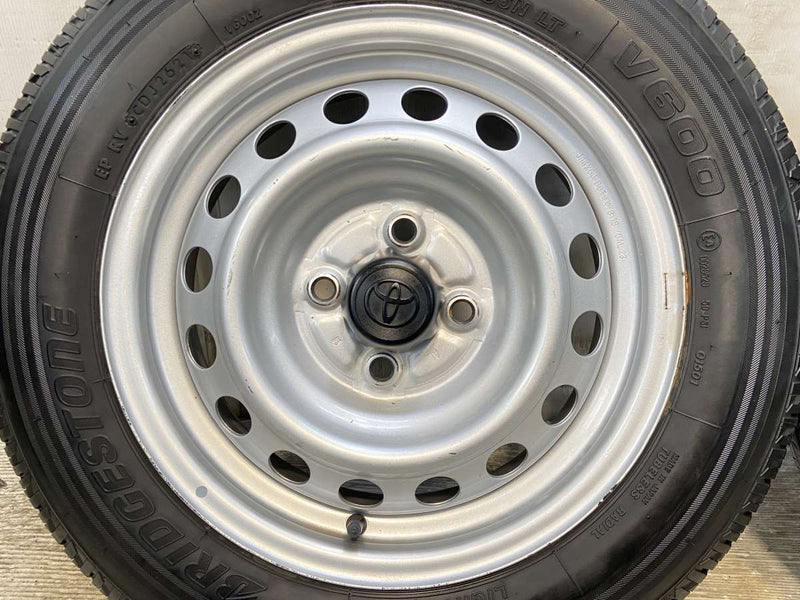 ブリヂストン V600 155/80R14 88/86LT /トヨタ純正 AL 5.0J+39 100-4穴 4本