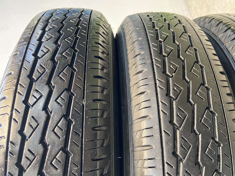 ブリヂストン V600 155/80R14 88/86LT /トヨタ純正 AL 5.0J+39 100-4穴 4本