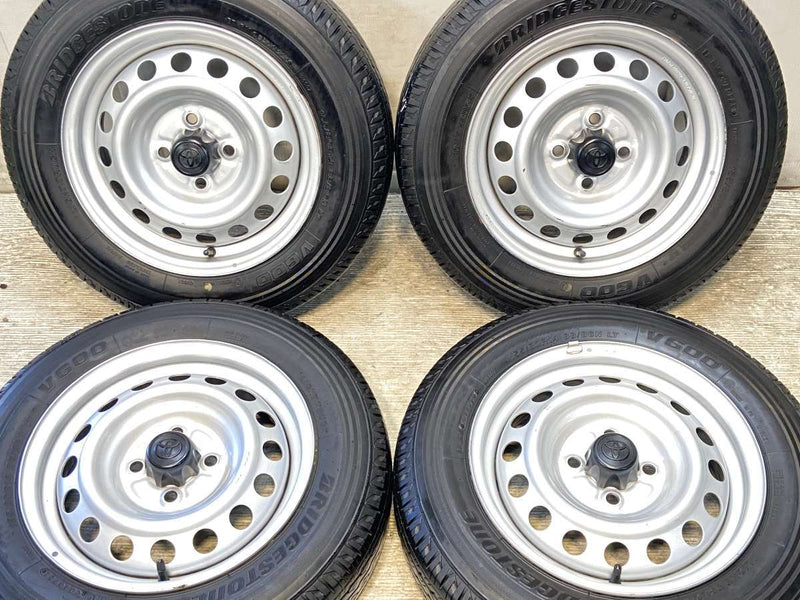 ブリヂストン V600 155/80R14 88/86LT /トヨタ純正 AL 5.0J+39 100-4穴 4本