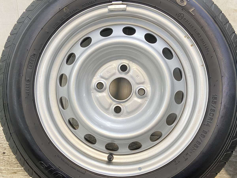 ダンロップ SP 175L 155/80R14 88/86LT /トヨタ純正 AL 5.0J+39 100-4穴 4本