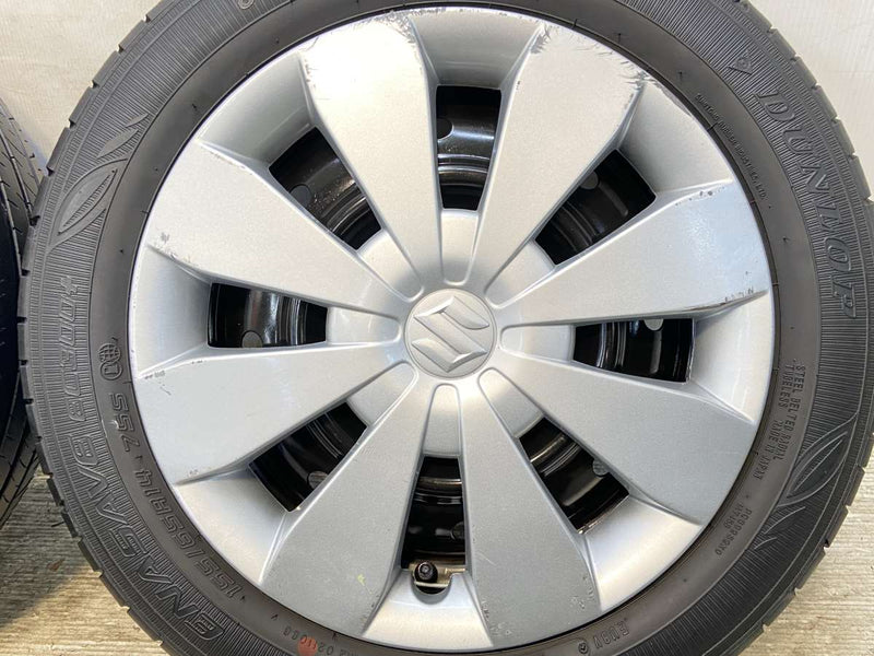 ダンロップ エナセーブ EC300+ 155/65R14  /スズキ純正  4.5J+ 100-4穴 4本