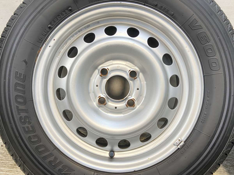ブリヂストン V600 165R14 6PR /日産純正  5.0J+ 100-4穴 4本