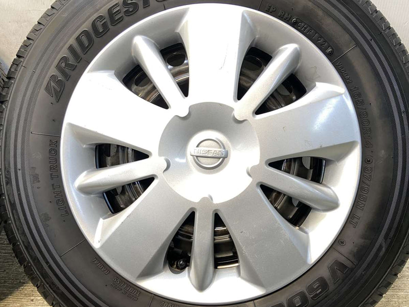 ブリヂストン V600 165/80R14 97/95LT /日産純正  5.0J+ 114.3-4穴 4本