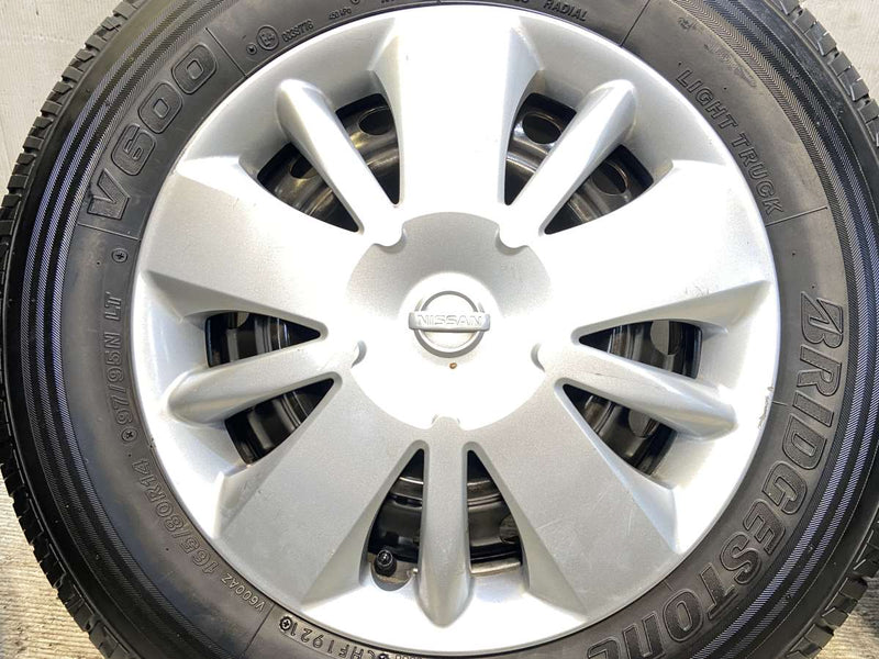 ブリヂストン V600 165/80R14 97/95LT /日産純正  5.0J+ 114.3-4穴 4本