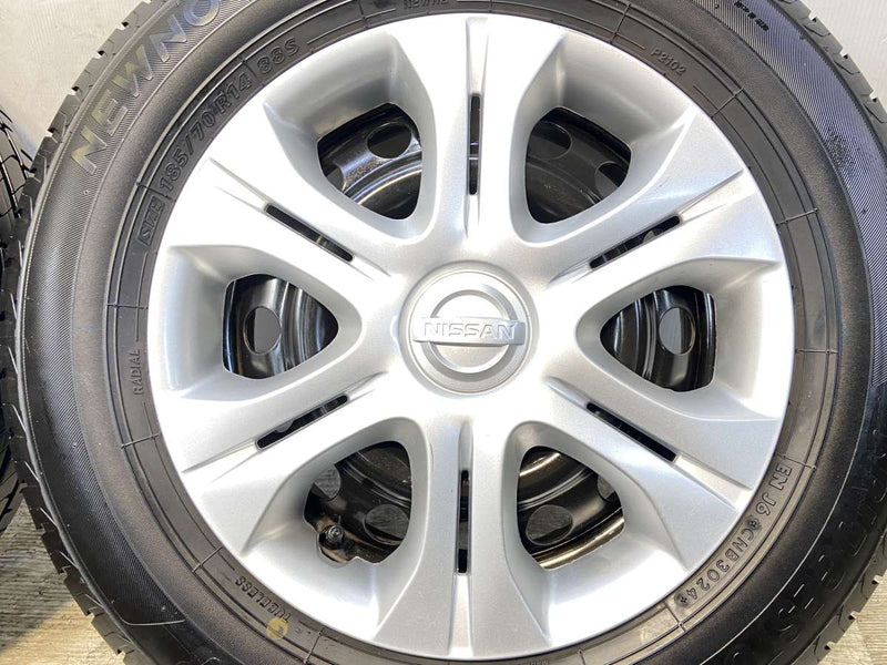 ブリヂストン NEWNO 185/70R14  /日産純正  5.5J+ 100-4穴 4本