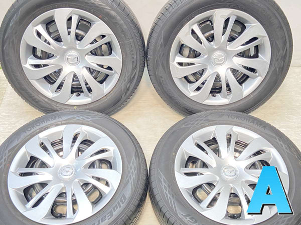 ヨコハマ ブルーアース GT AE51 185/65R15  /マツダ純正  5.5J+ 100-4穴 4本