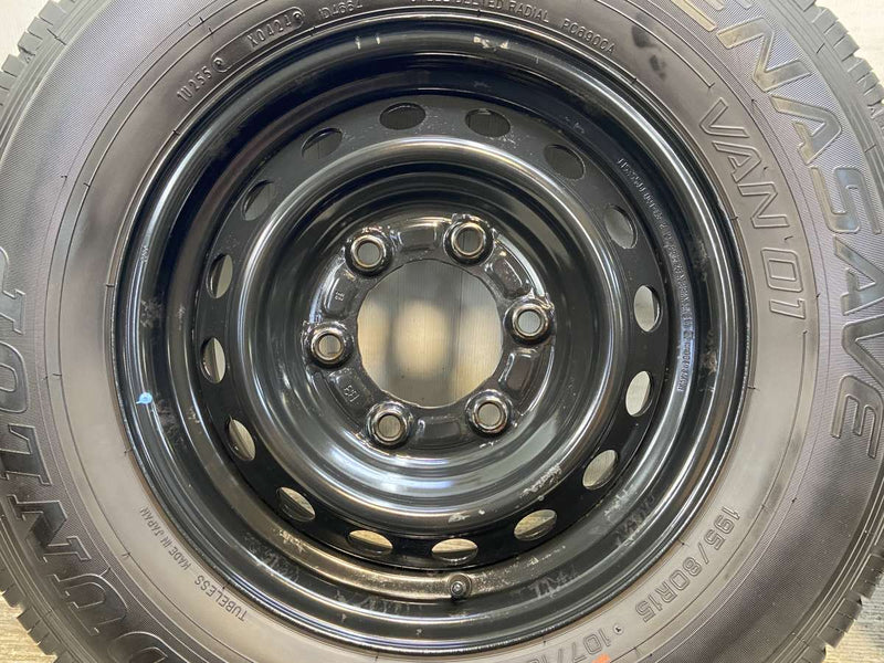 ダンロップ エナセーブ VAN01 195/80R15 107/105LT /日産純正 B3 5.5J+ 139.7-6穴 4本