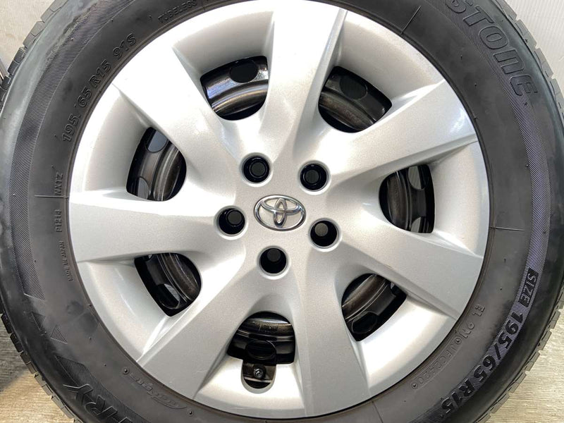 ブリヂストン ネクストリー 195/65R15  /トヨタ純正  6.0J+ 100-5穴 4本