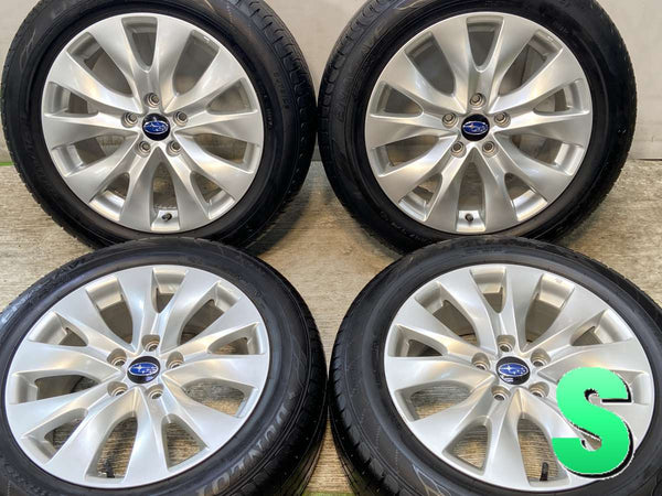 ダンロップ エナセーブ EC204 225/55R17  /スバル純正  7.5J+55 114.3-5穴 4本