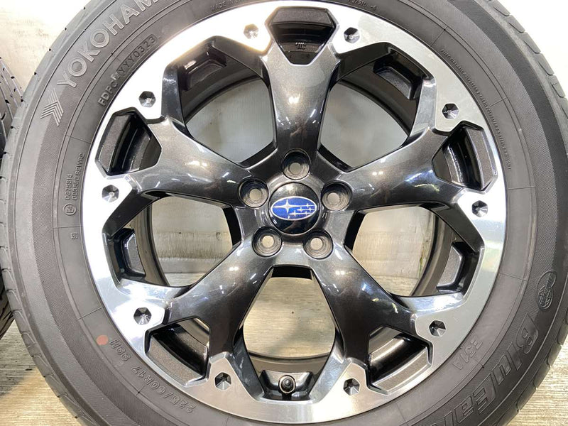 ヨコハマ ブルーアース E51A 225/60R17  /スバル純正  7.0J+55 100-5穴 4本