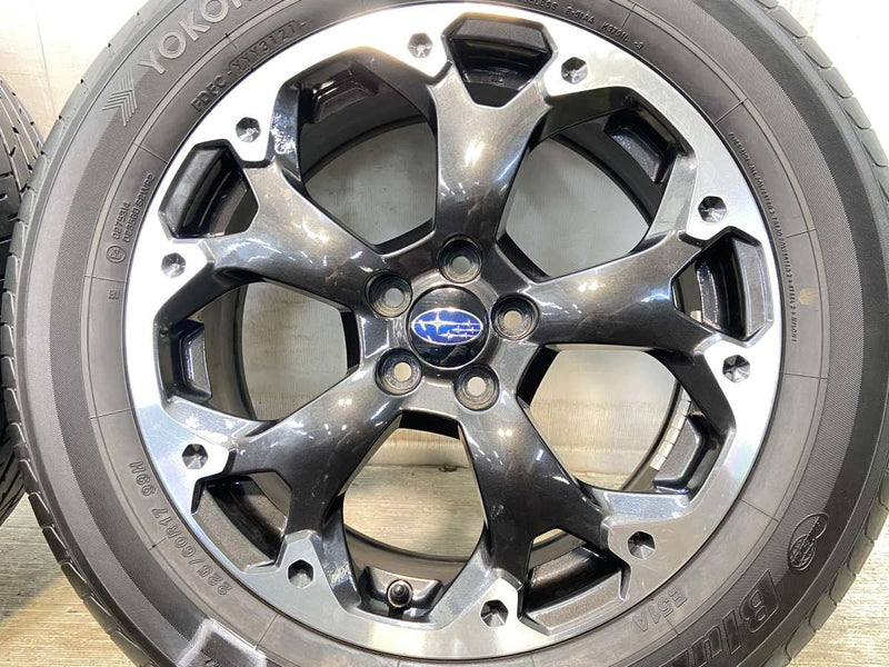 ヨコハマ ブルーアース E51A 225/60R17  /スバル純正  7.0J+55 100-5穴 4本